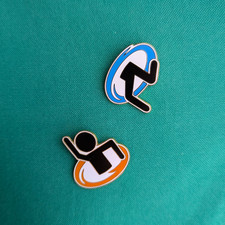 Portal Game 2-Piece Enamel Pin
