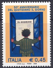 ITALIA 2006 Quotidiano Il Giorno MNH**