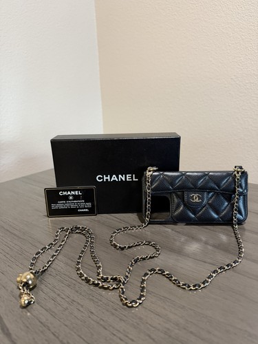 Custodia telefono chanel nera - custodia,