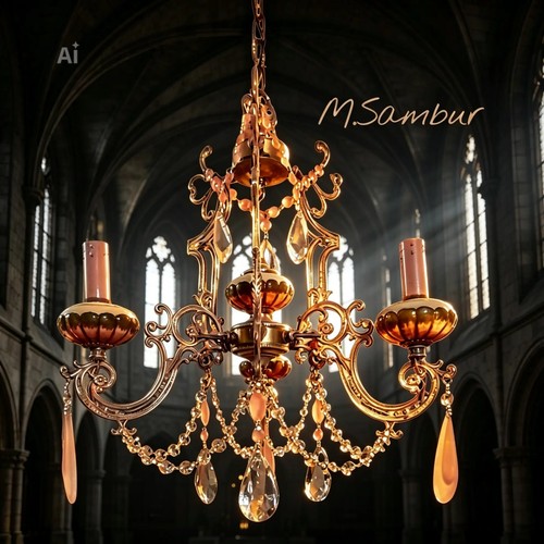 Vintage chandelier with - chandelier,