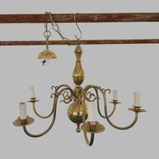 lampadario in metallo ottonato