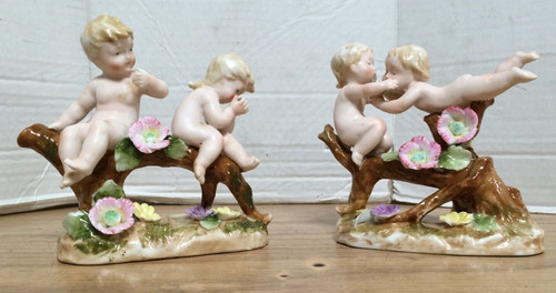 Coppia antiche statuine