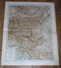 1911 ANTICA MAPPA DELL'AUSTRIA