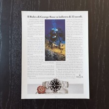 1991 Rolex Submariner ref. 14060 - Original AD Advertising Pubblicità Vintage
