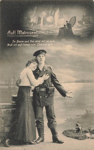 Cartolina ww1 coppia - ww1, marinai