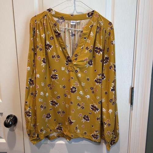 Top blusa donna gap senape - gap,