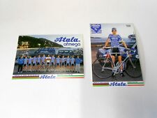 ATALA ofmega 2 carte promo card Gianni Bugno + squadra