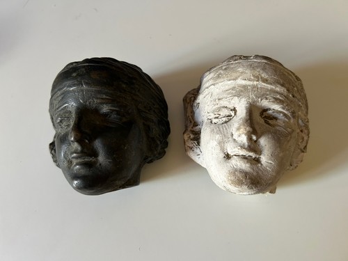 Coppia sculture volto classico - coppia,