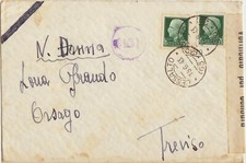 BUSTA CESSALTO X ORSAGO 1943 VERIFICATO PER CENSURA