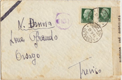 Busta cessalto orsago - busta, 1943