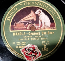 78 giri-10"DANIELE SERRA " SIVIGLIA BELLA - MANOLA" DISCO GRAMMOFONO, R 4547 VG+