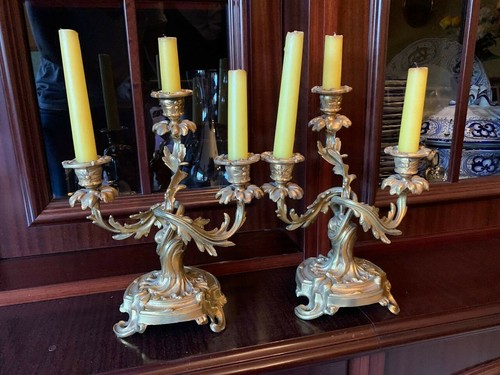 Set 2pz candelabri antichi - set,