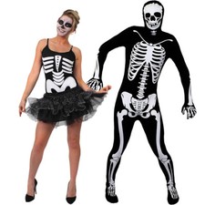 COUPLES SKELETON FANCY DRESS