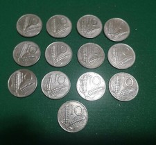LOTTO DI 13 MONETE DA 10 LIRE