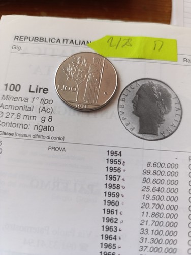 Moneta 100 lire - moneta,