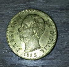 Moneta 20 Lira Umberto I Re