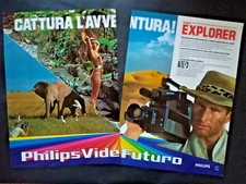 Pubblicita'Advertising Werbung PHILIPS Video Explorer TELECAMERA 1985  (A12)