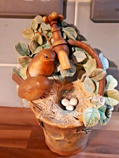 Vintage Bossons Chalkware Robins Nest Wall Plaque Height 19.5cm