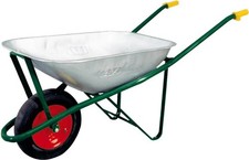 B.P.A. 17848 75L Carriola da Giardino con Vasca in Lamiera Zincata