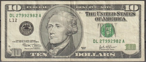Banconota 10 dollari - da,