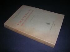 Chiaromonte, I Materiali nella Costruzione Edilizia, Cremonese 1958