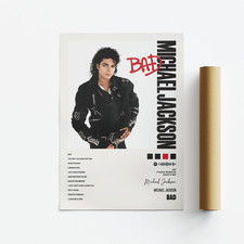 Michael Jackson, Bad, poster artistico album, stampa, musica, tracklist