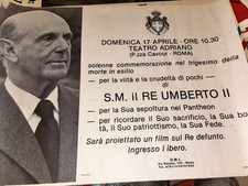 Manifesto anno  1983 TRIGESIMO UMBERTO II- ITALIA-“MONARCHIA”Savoia -UMI-FMG.