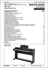 Roland HP136 HP236 HP126 Service manual repair Schematic diagrams Schaltplan
