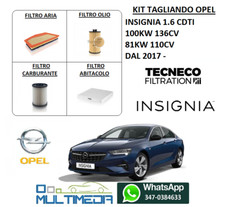 KIT TAGLIANDO SOLO FILTRI OPEL