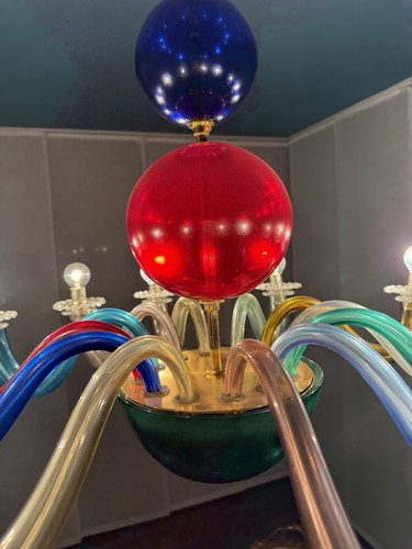 Lampadario vetro soffiato a - vetro,