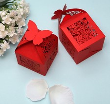 10pz Farfalle Bomboniere ROSSO