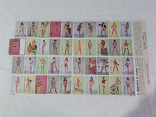 # SETTIMANALE ABC FOGLIO DI 80 FIGURINE CARTONATE CPL ANNI 60 ANCORA DA STACCARE