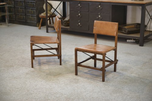 Paire chaises chêne et - chaises,