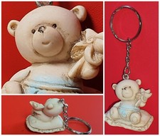 Portachiavi ORSETTO?ORSACCHIOTTO bimbi COLLEZIONE animali BOMBONIERA porcellana