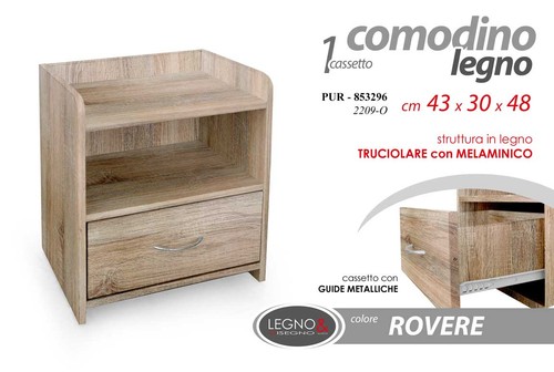 Comodino moderno cassettiera - moderno,