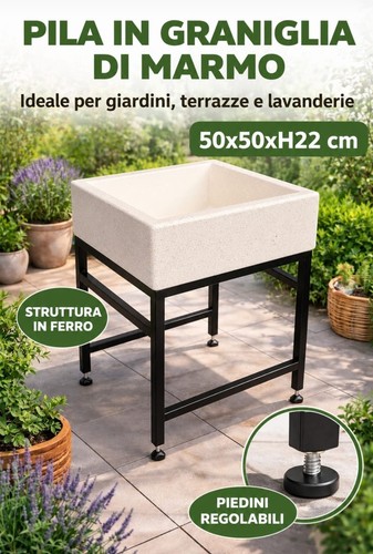 Pila lavatoio graniglia di - pila,