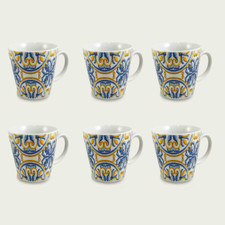 6 Tazze Caffè Decorate Vietri
