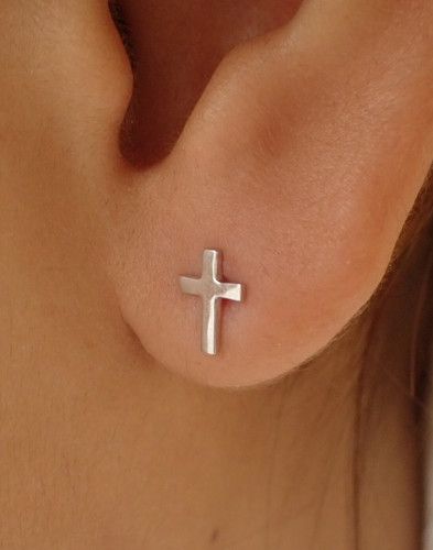 Orecchini croce argento - croce,