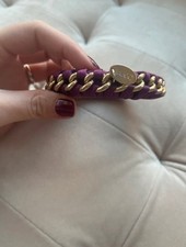 Bracciale Liu Jo in tessuto viola e catena dorata