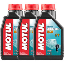 3 LT OLIO MISCELA MOTUL OUTBOARD TECH 2T PER MOTORI FUORIBORDO NAUTICA 2TEMPI