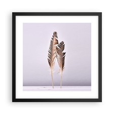 Poster 40x40cm Due piume lilla