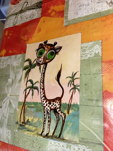Cartolina galbi giraffa con - cartolina,