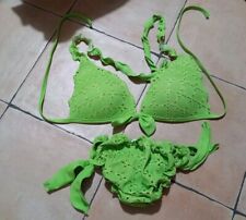 bikini costume colore verde fluorescente taglia s/m calzedonia