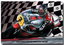 Barry Sheene Métal Signe, Britannique Moteur Cycle de Course, Iconique Moto
