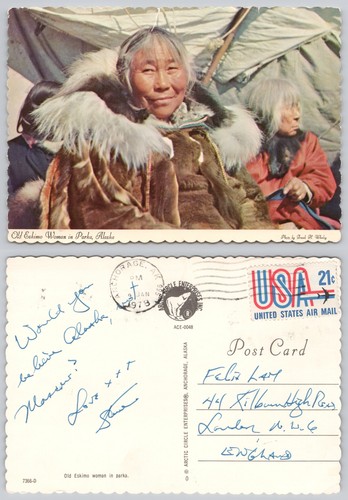 C40415 old eskimo woman - c40415,