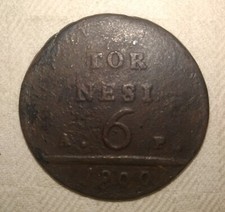 1800- 6 TORNESI-RAME-FERDINANDO IV° DI BORBONE-REGNO DI NAPOLI-ZECCA DI NAPOLI 