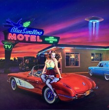 Pinup VANCAS RONDINE BLU 40x30