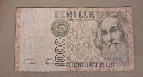 1982 italy 1000 lire note - italy,