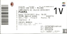 Biglietto Stadio San Siro