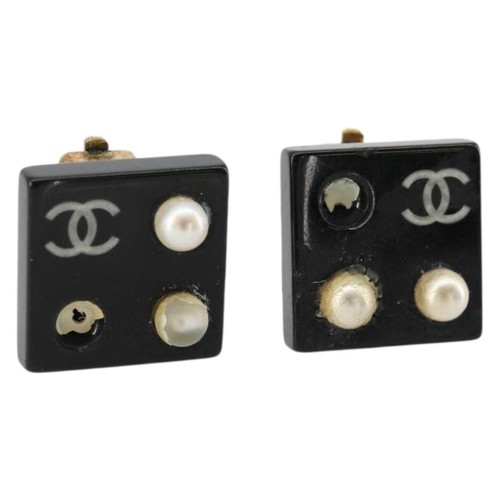 Chanel orecchino metallo nero - chanel,